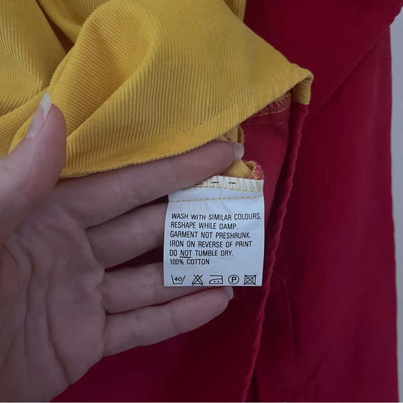 Vintage 90’s corduroy colourblock funky shirt, size Large - Picture 11 of 11